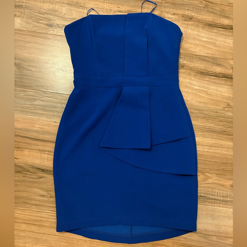 πHP π LuLuβs Royal Blue Peplum Dress πππ - Picture 2 of 9